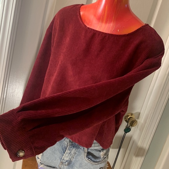SHEIN Corduroy Crop Top Sweater - Picture 12 of 14